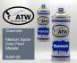 Preview: Chevrolet, Medium Spiral Gray Pearl Metallic, WA812K: 400ml Sprühdose + 400ml Klarlack - Set, von ATW Autoteile West.